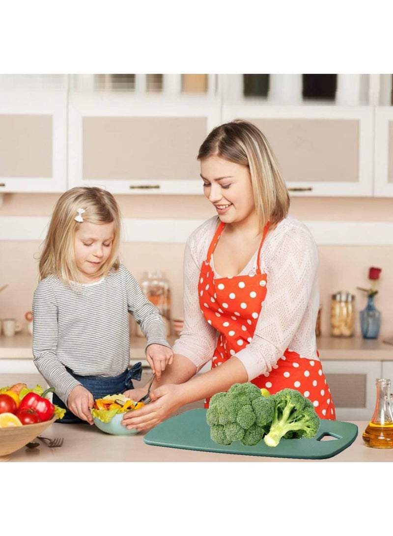 Beauenty Cutting Boards for Kitchen,Plastic Cutting Board Set of 3, Thick Chopping Boards for Meat, Veggies, Fruits, with Easy Grip Handle,Dishwasher Safe (Green, 3Pcs) - Image 3